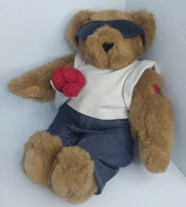 Peluche Vermont Oso de Peluche Amante Niño Día de San Valentín con Tatuaje de Corazón y Rosas - Imagen 1 de 10