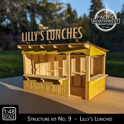 1:48 Scale Building Kit "Lilly's Lunches" - Pacific Northwest Miniatures - Image 1 of 4