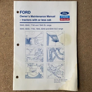 Original Ford 5640 6640 7740 7840 SL/SLE Range Tractor Owner Maintenance Manual - Picture 1 of 4