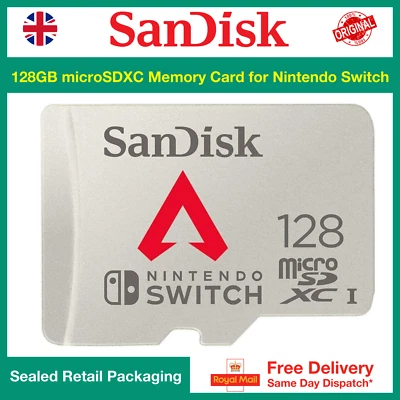 Official Nintendo Switch Memory Card 128GB White Apex Legend Sigil - Image 1 of 4