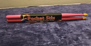 Pocket Stix Pink Sparkle Drumsticks For Kids 11" Wooden Lightweight Maple New - Picture 1 of 3