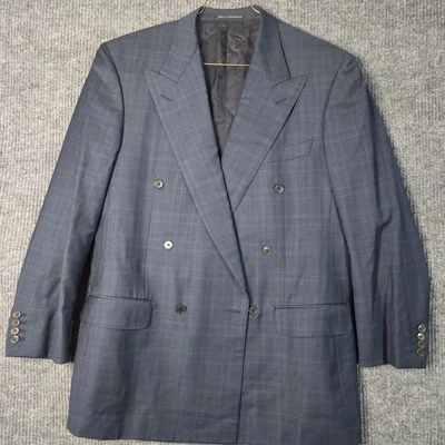 Blazer Ermenegildo Zegna Trofeo para Hombres 42 Grande Chaqueta de Lana a Cuadros Doble Pecho Foto 1 de 4
