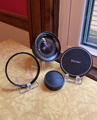 Vivitar 20mm 3.8 Lens with Filter + Caps *for Minolta MD Manual Focus Wide Angle - Image 1 of 4