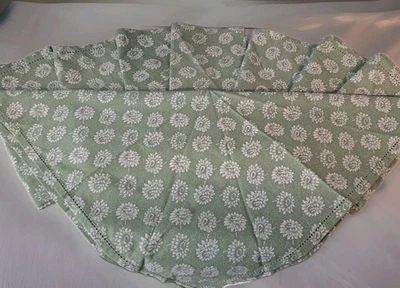 Lote De 8 Servilletas De Tela Cornell Floral Verde Algodón April Foto 1 de 4