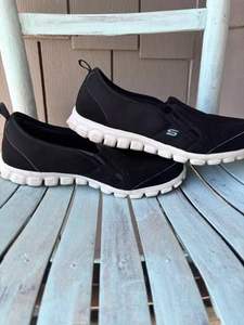 Skechers Air Cooled slip Ons Womens Black Running Shoes Size 7.5 Lightweight - Picture 1 of 12