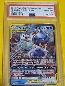 2019 JPN Sun and Moon Blastoise and Piplup GX Tag Team Collection Box PSA 10 - Picture 1 of 4