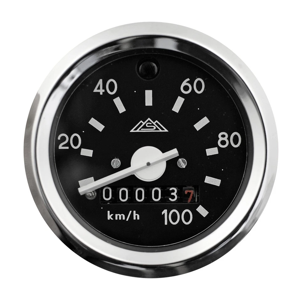 Tachometer mit Beleuchtung, Chromring, bis 100km/h, Ø60mm - Simson S51, S53, S70 - Bild 1 von 1