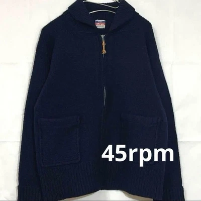 Jersey tejido con cremallera azul marino 45 rpm cabello exterior 100 Foto 1 de 4