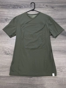 Lalabu Baby Carrier Pocket V-Neck Dad T Shirt Medium Green Cat Pocket - Picture 1 of 9