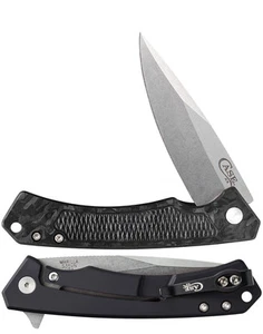 CASE XX KNIVES BLACK MARBLED CARBON FIBER MARILLA S35VN MARILLA S35VN (25893) PO - Picture 1 of 2