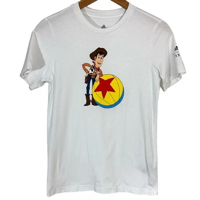 Adidas Boys Toy Story Woodie Luxo Basketball Short Sleeve T-Shirt Size Medium - Image 1 of 4