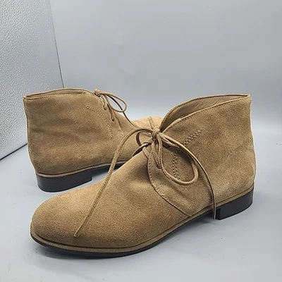 Botas VIA SPIGA IGNIA Gamuza Tostada Diseñador Cómodas Con cordones Tobillo 10/42  Foto 1 de 4