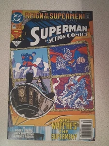 Superman Action Comics 689 1993 debut de traje negro edición clave - Imagen 1 de 4