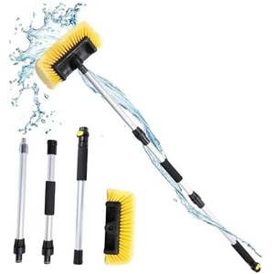 54" Car Wash Brush with Long Handle, Water Flow-Thru Car Washing 54 inch Yellow - Picture 1 of 7
