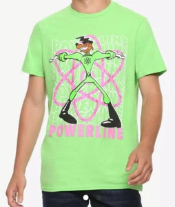 Disney A Goofy Movie Powerline Neon Grün Kurzarm T-Shirt M Retro Animated - Bild 1 von 6