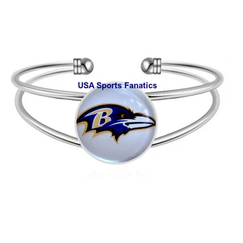 NFL - Baltimore Ravens Team Logo Adjustable Bangle Bracelet Cover