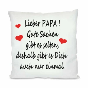 LIEBER PAPA PAPI VATE FOTOKISSEN VATERTAG GESCHENK MOTIVKISSEN BEDRUCKTES KISSEN - Bild 1 von 1