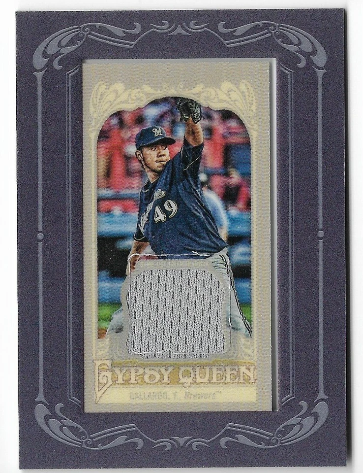 Yovani Gallardo 2012 Topps Gypsy Queen Framed Relics Jersey #GQMR-YG Brewers MLB - Image 1 of 1