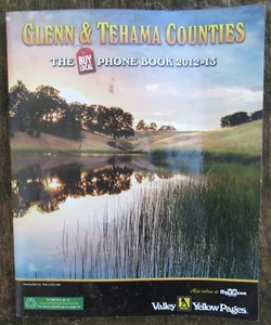 Vtg TEHAMA COUNTY Phone Book 2012 Glenn Telephone Directory 530 California SC VG - Picture 1 of 10