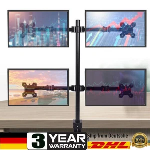 Monitorhalterung 4-Fach-Monitor Schwenkarm Tisch Halterung Halter Ständer 27" - Afbeelding 1 van 12