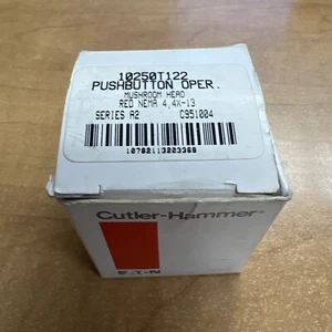 Cutler Hammer (Eaton) 10250T122 Push Button Mushroom Head RED   **NEW IN BOX** - Picture 1 of 4
