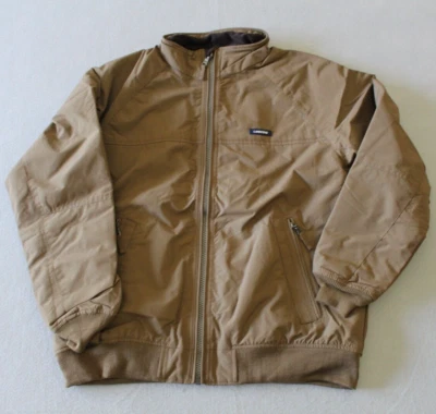Lands End Jacket Mens 42-44 Large  Bomber Brown Canvas Zip Up Coat Rugged - Image 1 of 4
