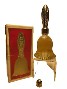 Avon Duft Klarglasglocke Here's My Heart Köln Leere Glocke & Box Gold - Bild 1 von 7