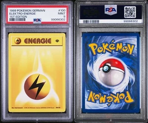 German TCG Elektro-Energie Base Set 1st Edition Pokemon PSA 9 Wotc Lightning - Picture 1 of 1