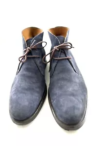 BOTA CHUKKA JOHN WHITE AUGUTA HOMBRE GAMUZA AZUL CON CORDONES AL TOBILLO TALLA UK 8 - Imagen 1 de 12