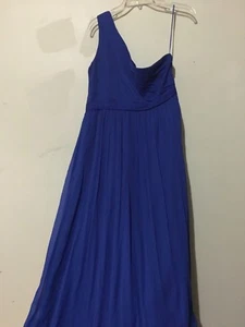 J.Crew 100% Silk Size 12 Royal Blue Tulle Brides Maid Prom Long Dress Ball Gown - Picture 1 of 10