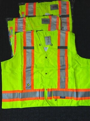 CONDOR Topógrafos 3M Premium HI VIS Chalecos de Seguridad Bolsillos Extra Talla 5XL LOTE DE 3 Foto 1 de 4