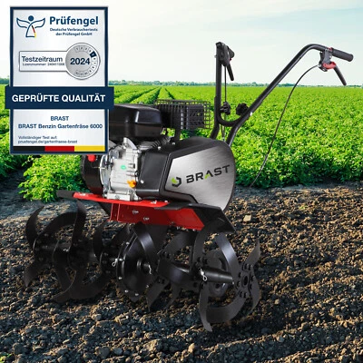 BRAST Motorhacke Benzin Ackerfräse 5,15kW (7PS) Gartenfräse Bodenfräse AF6000 - Bild 1 von 4
