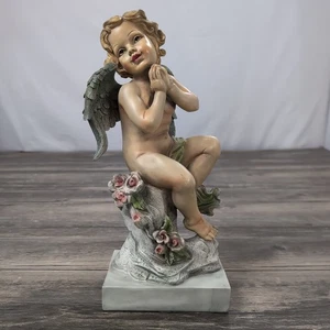 Seymour Mann Resin Cherub Praying Angel Statue 12" Free Standing Home Decor - Picture 1 of 13