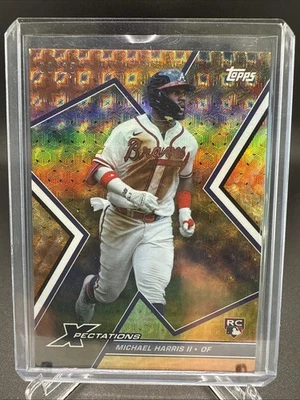 2023 Topps XPECTATIONS MICHAEL HARRIS II RC ROOKIE ORANGE /25 Card #17 - Image 1 of 3