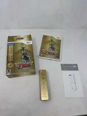 Zelda Skyward Sword Collector’s Ed Wii CIB Gold Remote Soundtrack Tested - Image 1 of 4