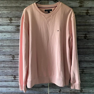 Tommy Hilfiger женщин с длинными рукавами толстовка размер L розовый пуловер логотип - Изображение 1 из 4