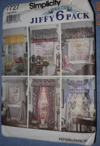 Simplicity 7727 Window Treatments Valance Drapes Curtains Uncut - Picture 1 of 2