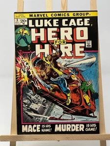 Hero For Hire #3 (1972) 1ª aplicación Gideon Mace 3ª aplicación Luke Cage! Marvel - Imagen 1 de 7