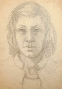 Vintage pencil painting portrait - Picture 1 of 11