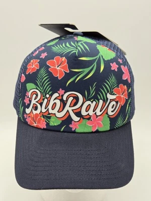 Gorra Buff BibRave Snap Back Talla Única Azul Marino Floral Trucker Buff Edición Limitada Foto 1 de 4