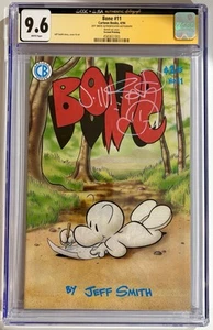 CGC 9.6 Bone #11 1994 Cartoon Books Signed Jeff Smith Second Print 11 JSA ๐ฅ๐ - Picture 1 of 2