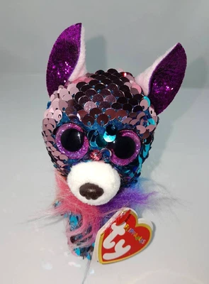 Ty Flippables Plüschtier Pailetten Schlüsselanhänger Yappy 2019 Herz Tag - Bild 1 von 4