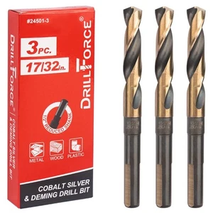 3PCS 17/32 in. x 6 Fractional Cobalt Silver and Deming 17/32"(3PCS) - Picture 1 of 7
