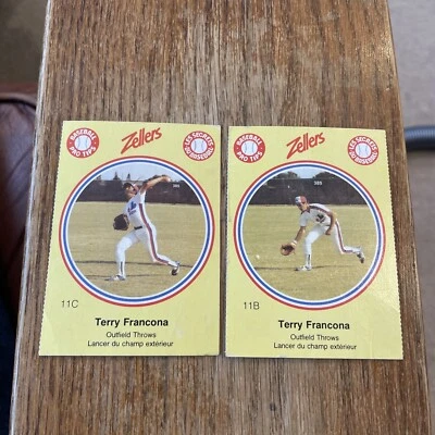 2 1982 Zellers Baseball Pro Tips Trading Cards Terry Francona  Expos ROOKIES VG- - Image 1 of 4