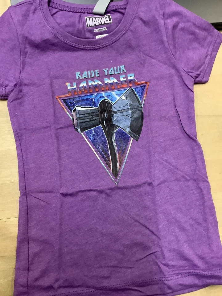 Camiseta Marvel Thor Love And Thunder Storm Breaker Raise Your Hammer Talla XS Niño Foto 1 de 1
