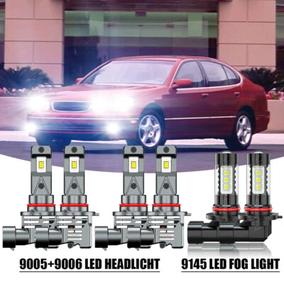 Kit de faros antiniebla altos/bajos LED 6000K para Lexus GS300 GS400 1998-2005 Foto 1 de 4