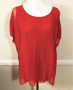 Lafayette 148 Linen Oversized Lightweight Orange Sweater Size S Tunic - Picture 1 of 12