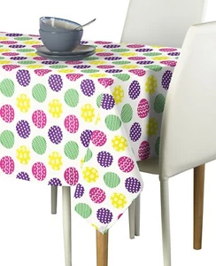 Colorful Fun Easter Eggs Signature Tablecloth Assorted Sizes - Picture 1 of 1