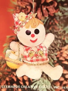 Vtg 1975 LEEWARDS "ELMER ELF" Christmas Ornament Kit NOS New Nice! - Picture 1 of 6