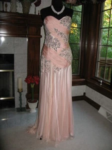 Mac Duggal Blush Pink 80063 Stunning Silky Pageant Gown Dress NWT sz 8 SALE! - Picture 1 of 6